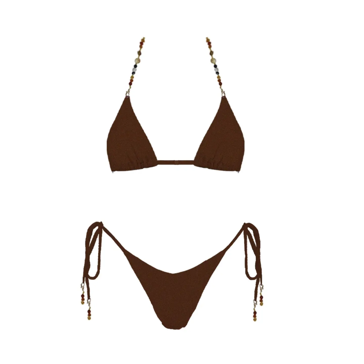 Triangle Bikini Top - Brown