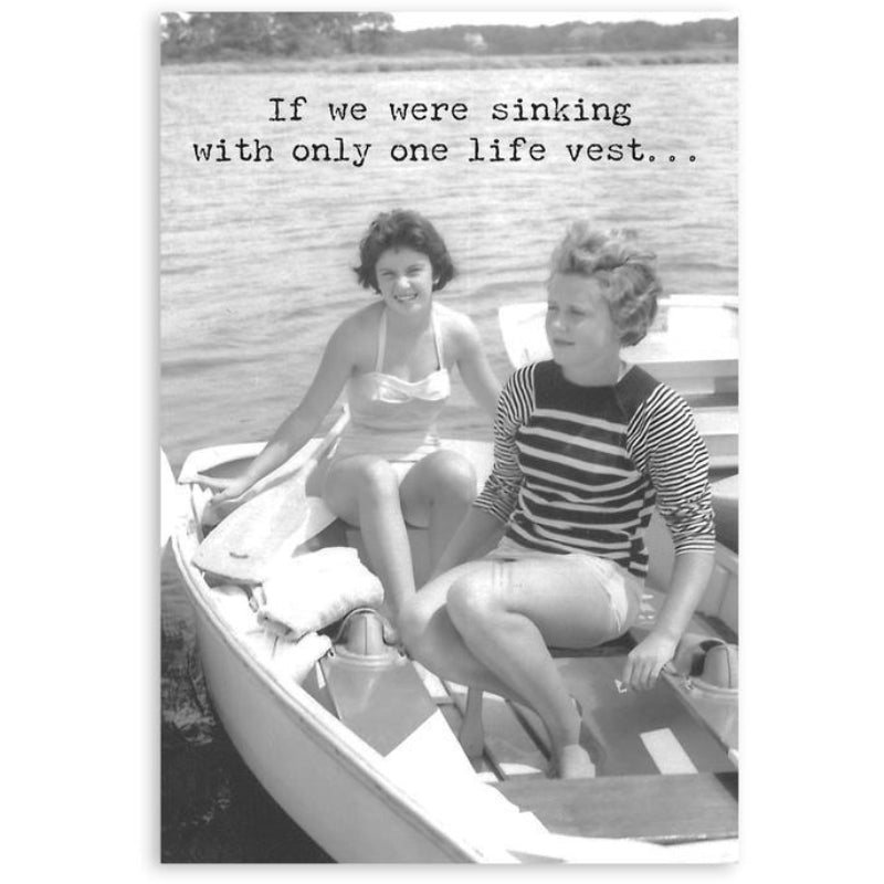 Primitives By Kathy Sinking Ship Greeting Card