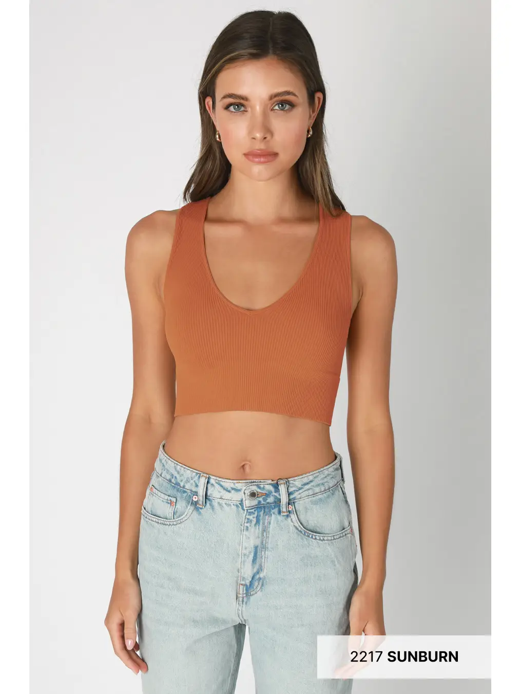 Plunge V-Neck Crop Top