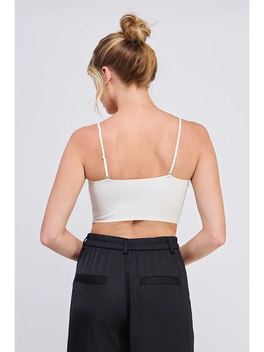 Slim Cable Knit Detail Bralette