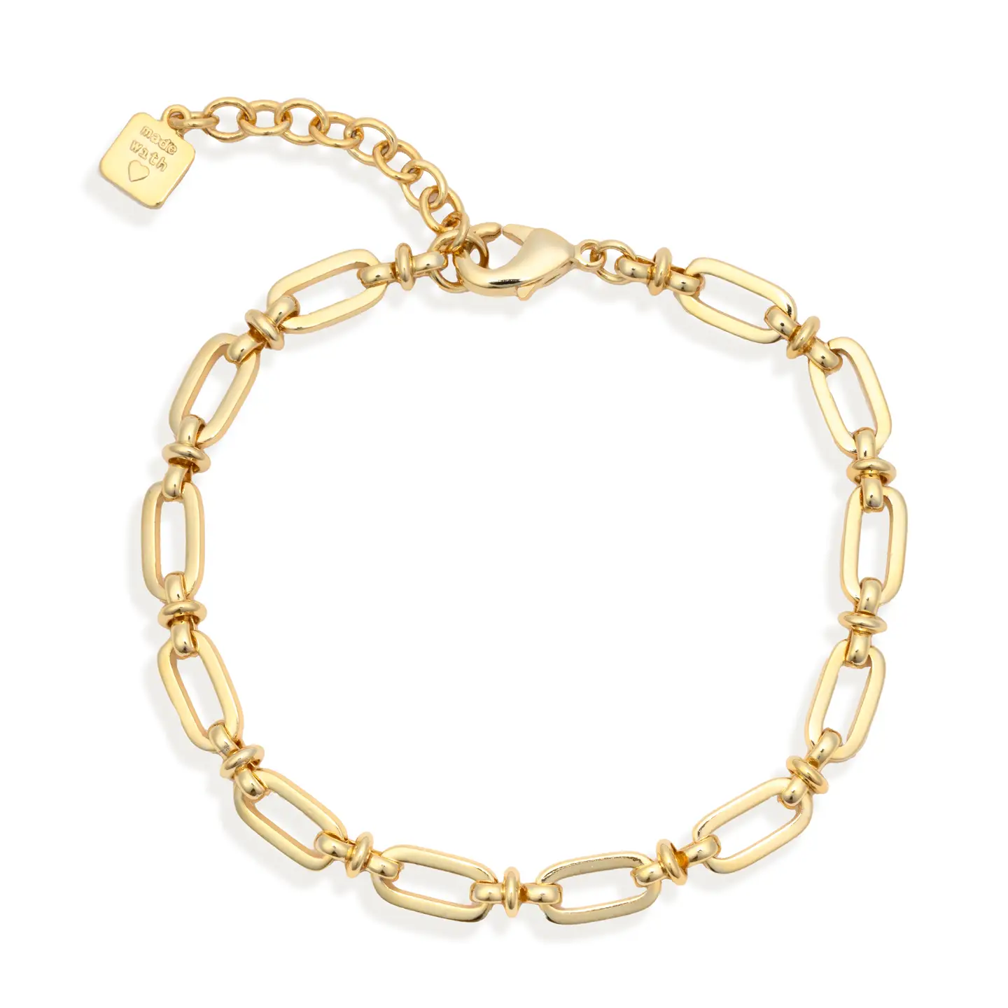 Gold Classic Paperclip Link Bracelet Chain