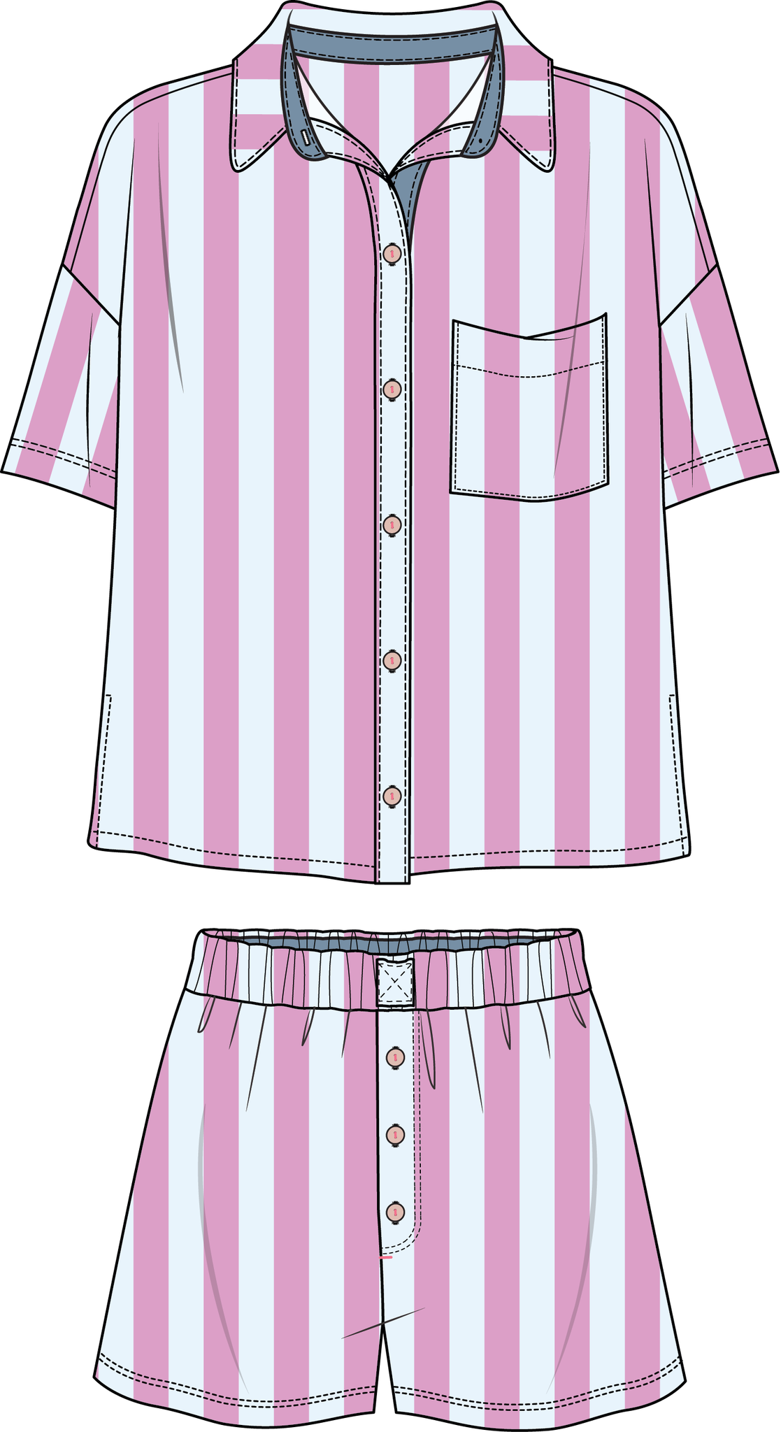 Brunch Date Shortie PJ Set - Top