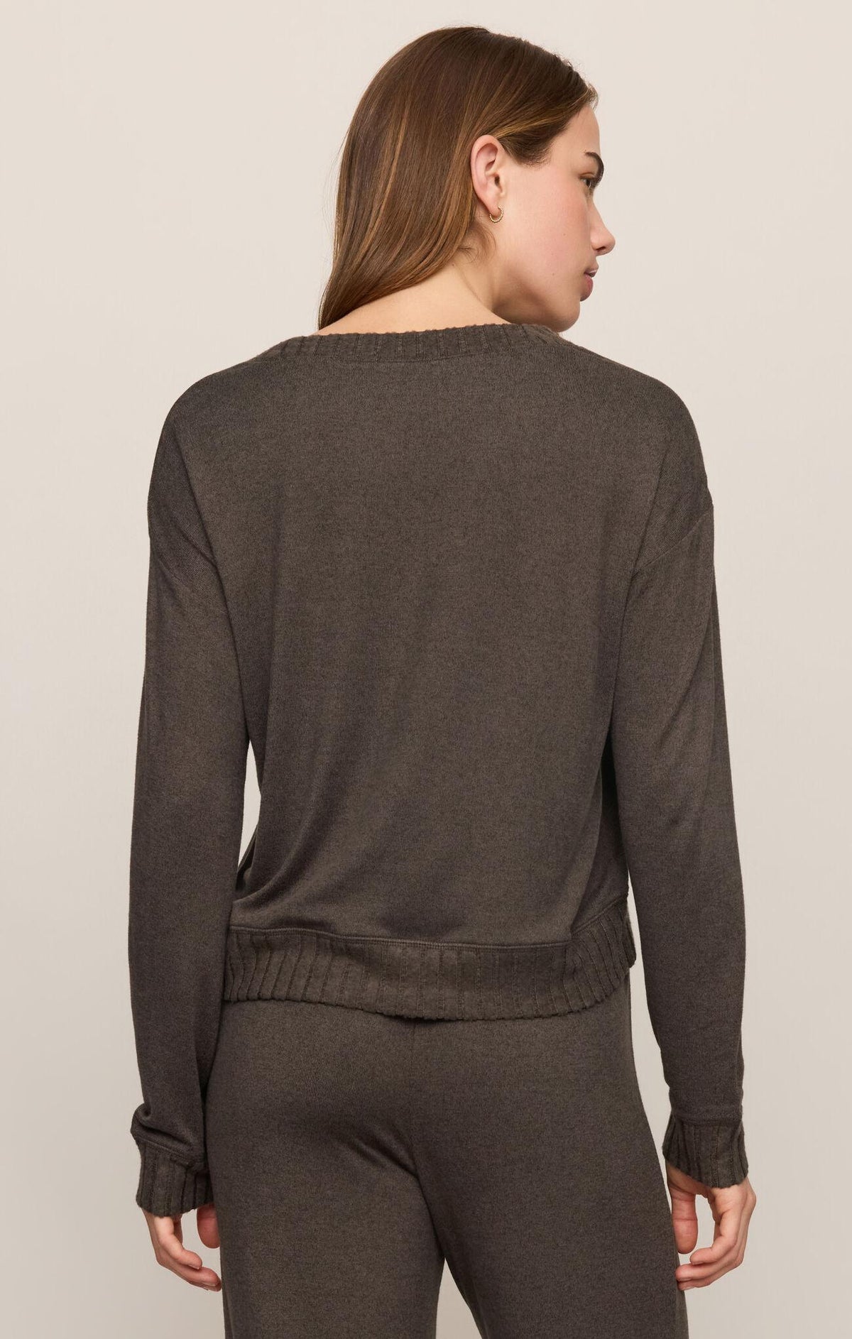 Courtney LS Top - Cocoa Bean