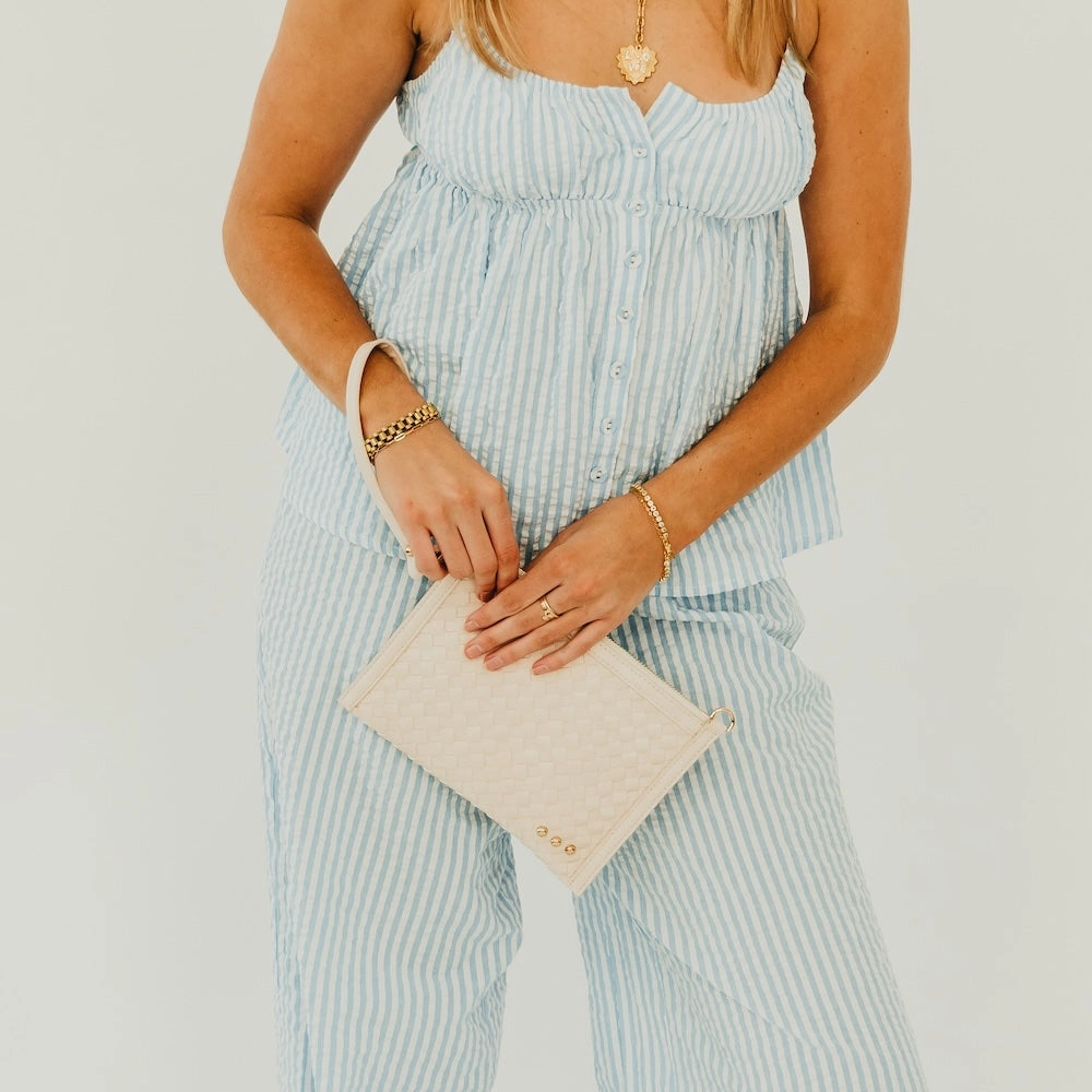 Veda Woven Crossbody and Clutch Bag