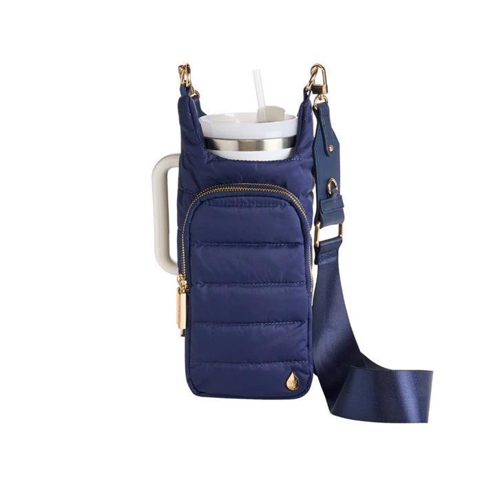 HydroBag Navy Matte with Solid Vegan Leather Strap