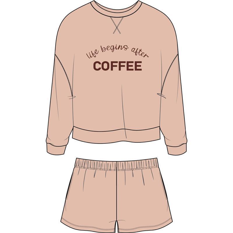 Weekend Club Long Sleeve Shortie Set - Top