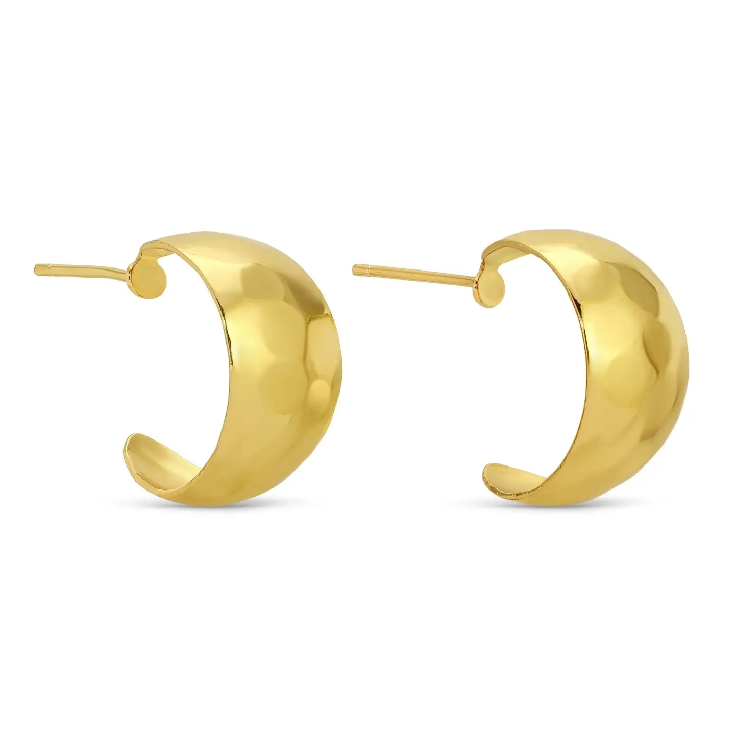 Small Rounded Trending Hoops - Gold