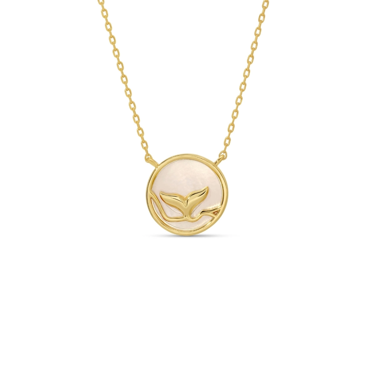 Whale's Tail Shell Necklace - Gold