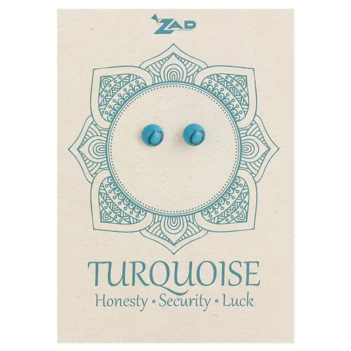 Turquoise Round Post Earring
