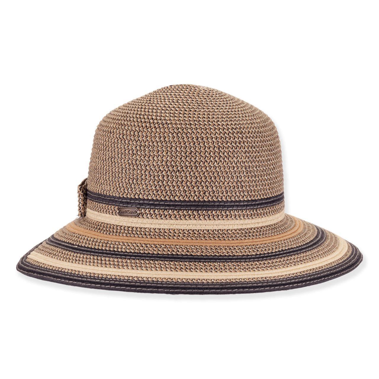 Paper Braid Backless Bucket Hat Brim 3.5" - Black