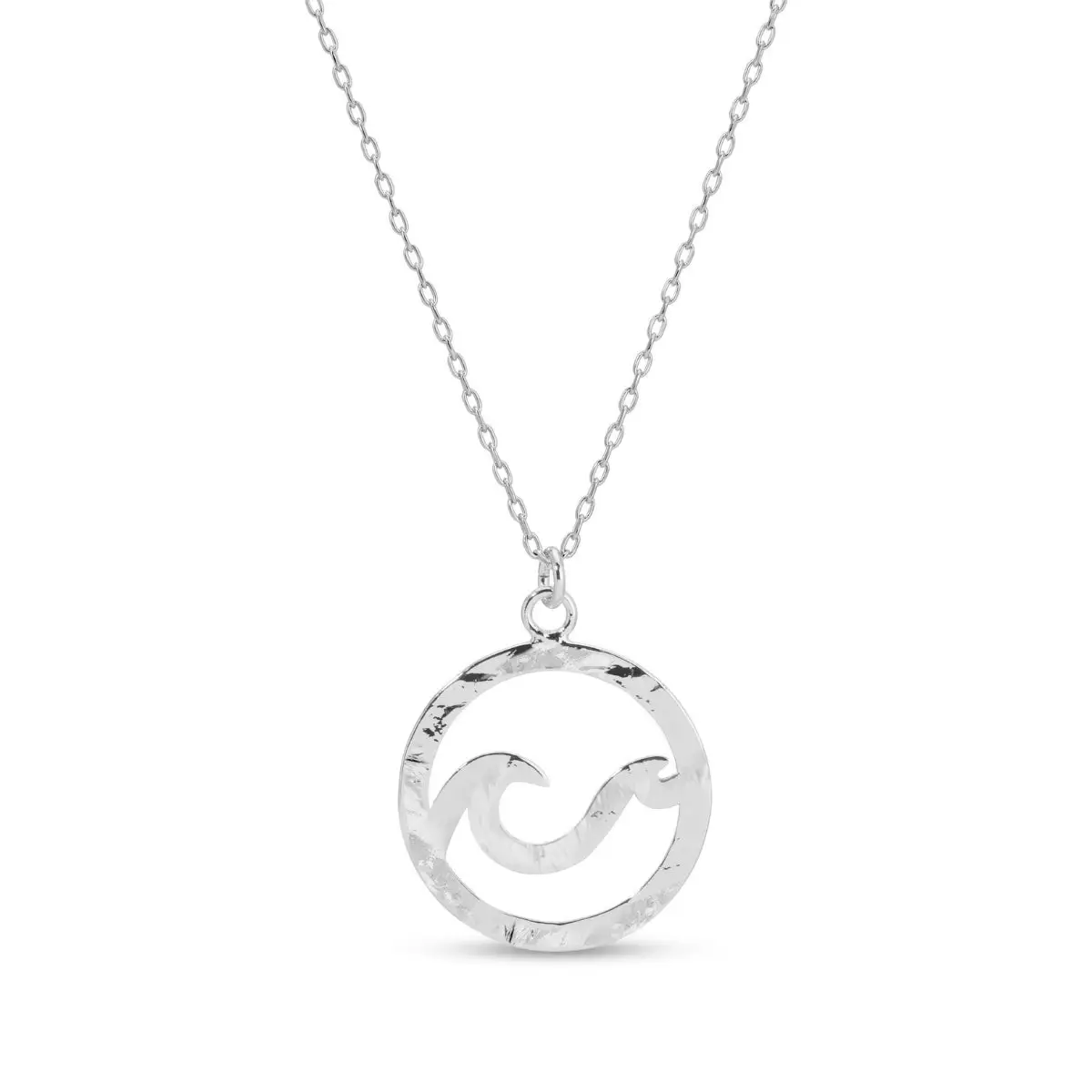 Gilded Wave Necklace - Silver
