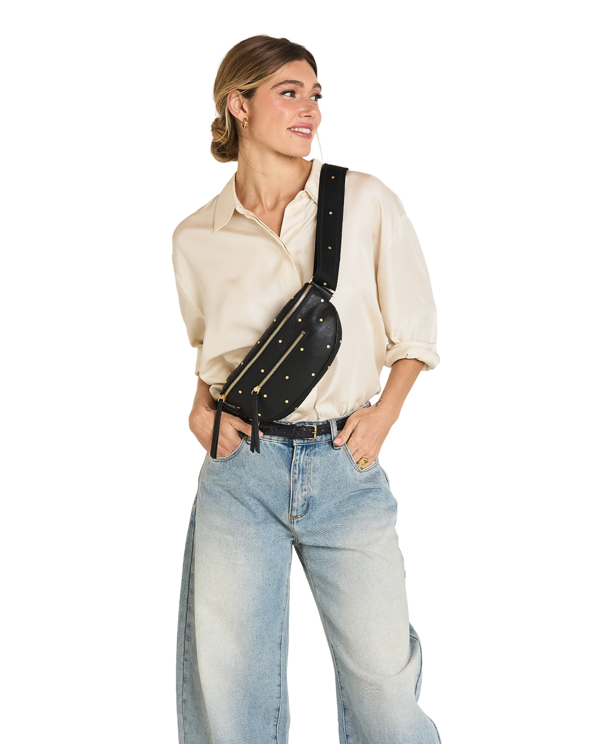 Hammitt Charles Crossbody Med - Starlight/Brushed Gold