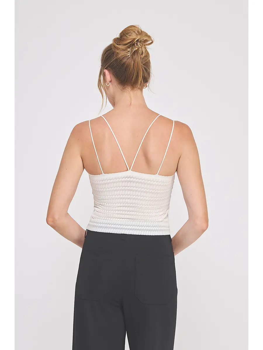 Zig Zag Patterned Bralette Cami