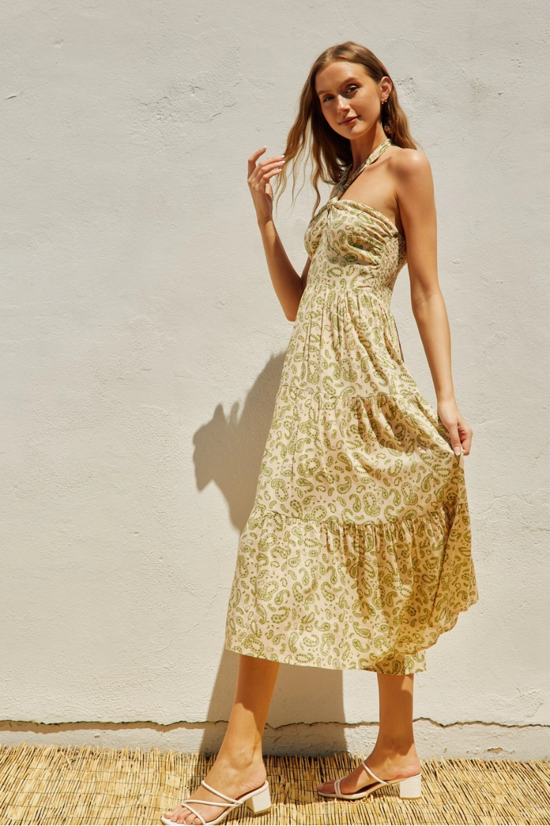 Dress Forum Lucky Charm Halter Tiered Dress - Side View