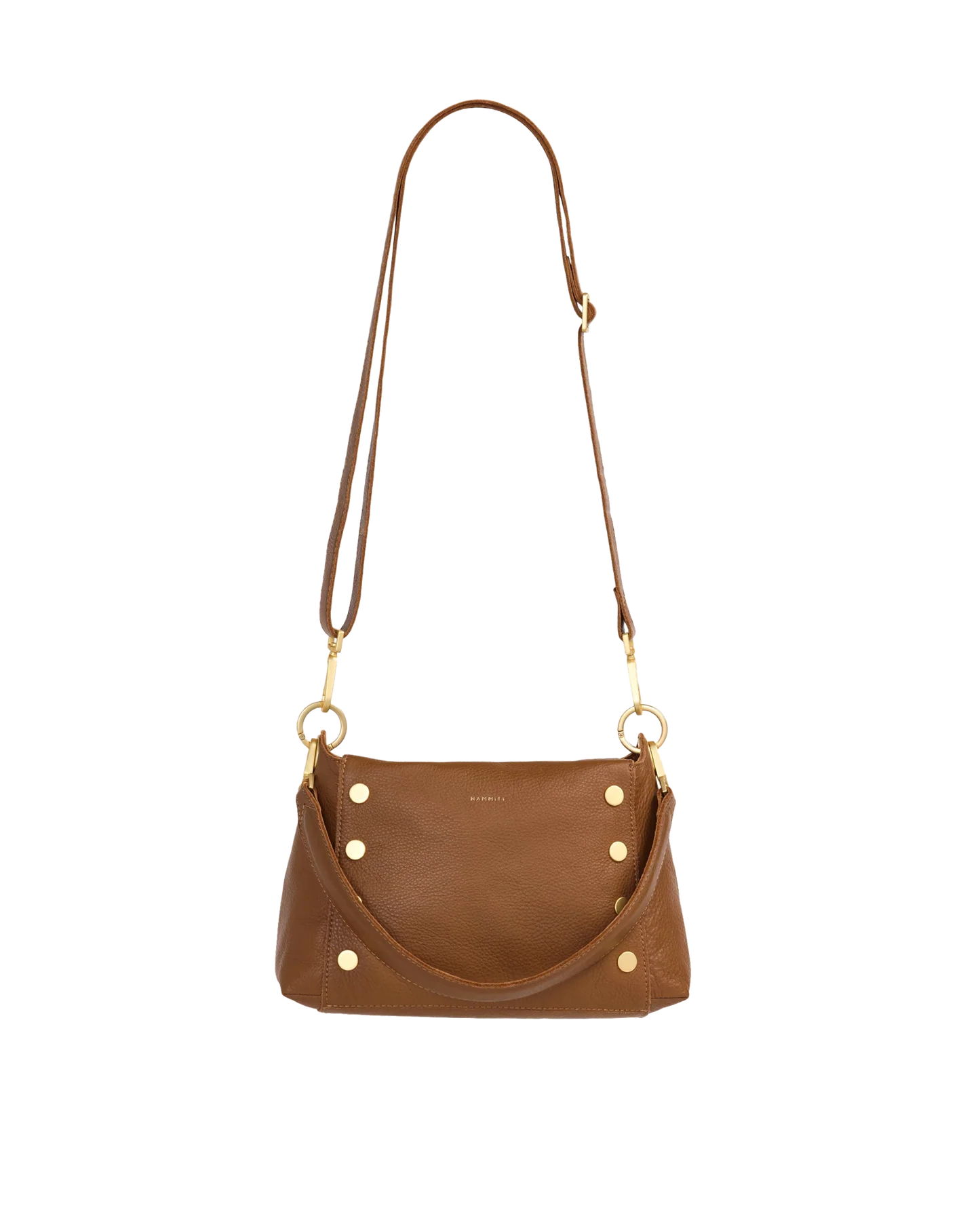 Hammitt Bryant Med - Mahogany Pebble/Brushed Gold Red Zip