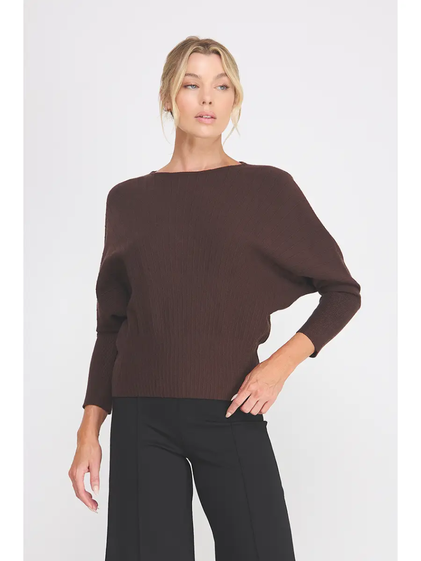 Long Sleeve Vertical Lines Sweater