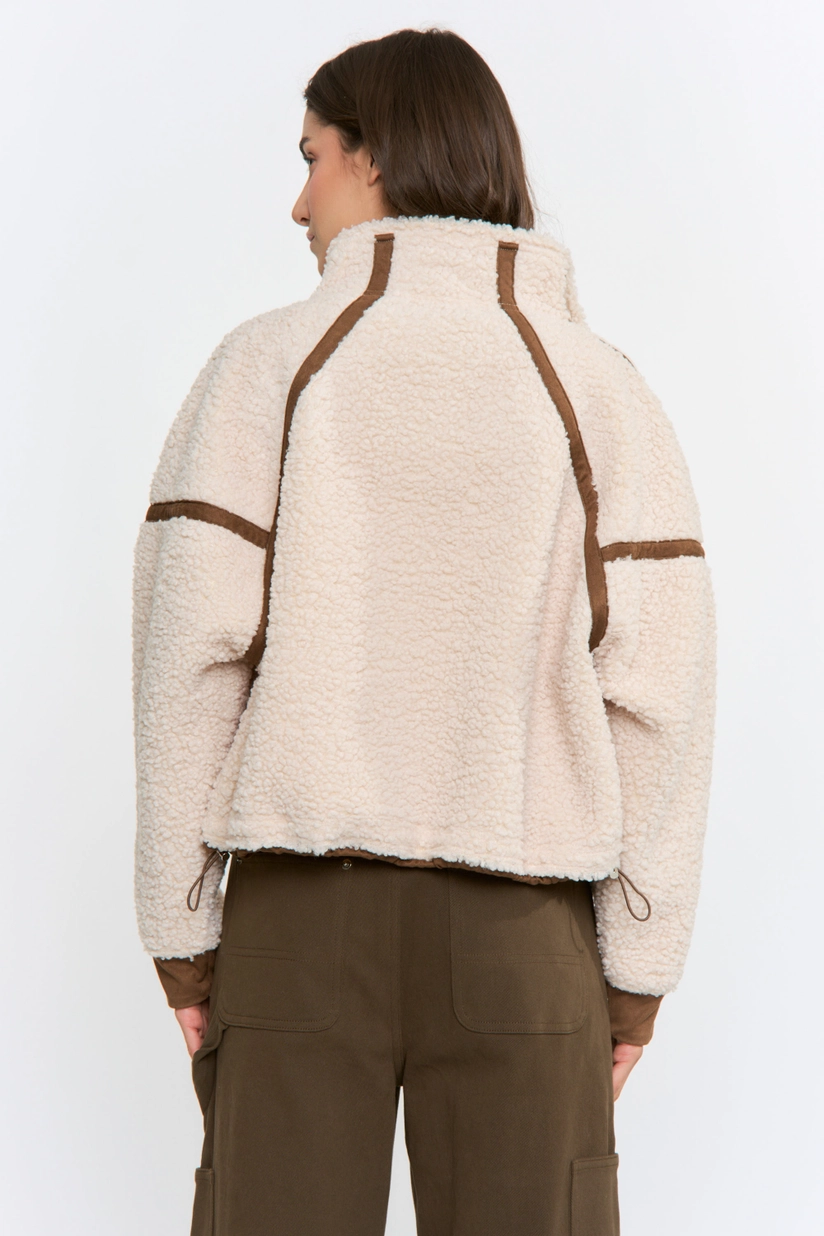 Sherpa Fleece Zip-Up Jacket