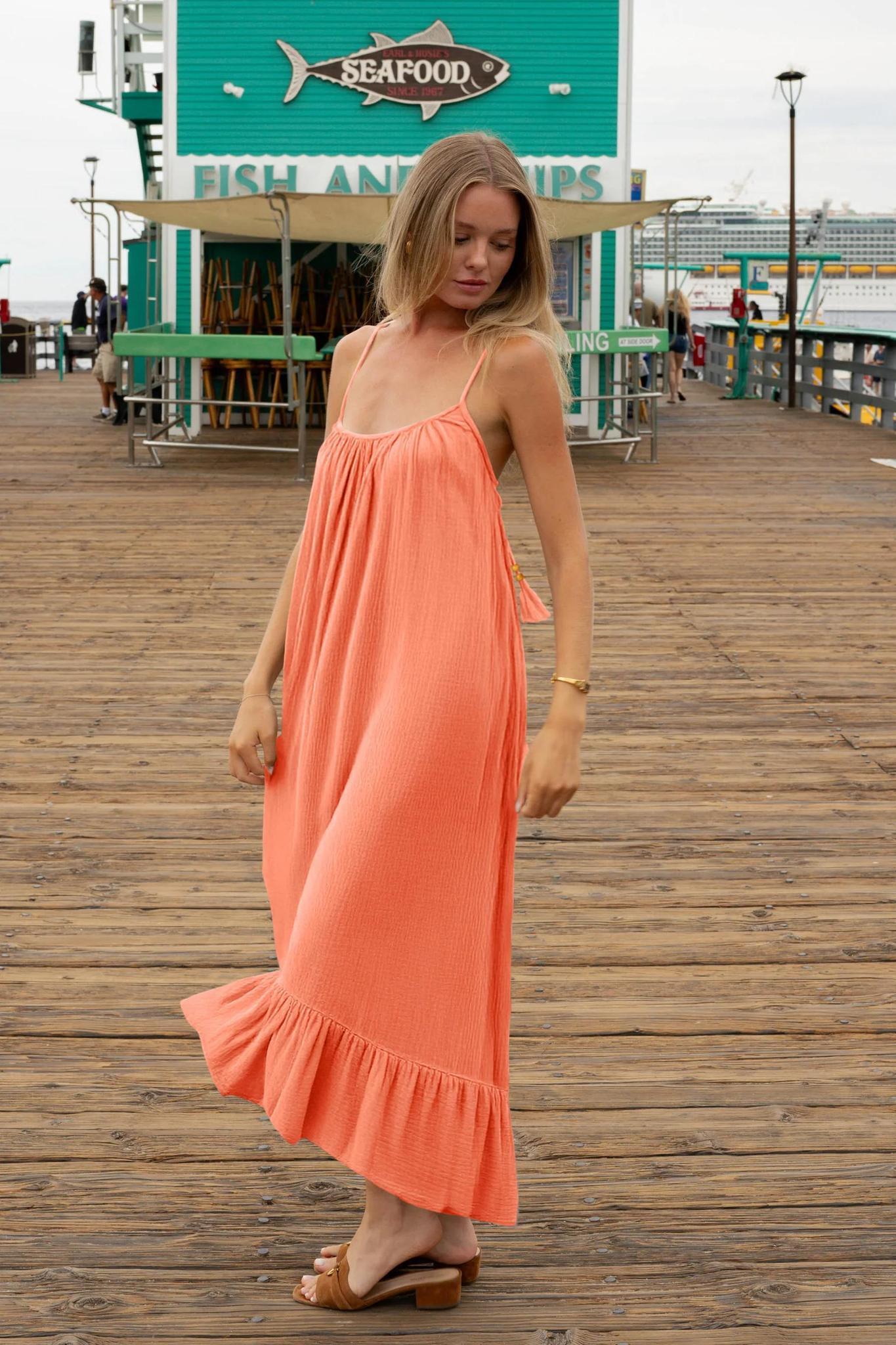 Sea You in Capri Hot Coral Dress