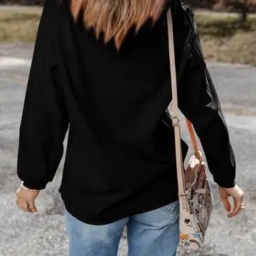 Apricot Rugby Game Day Embroidered Corduroy Sweatshirt