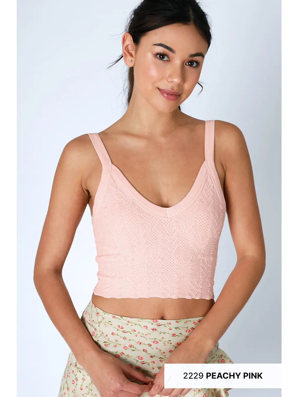 Lace Textured Crop Top