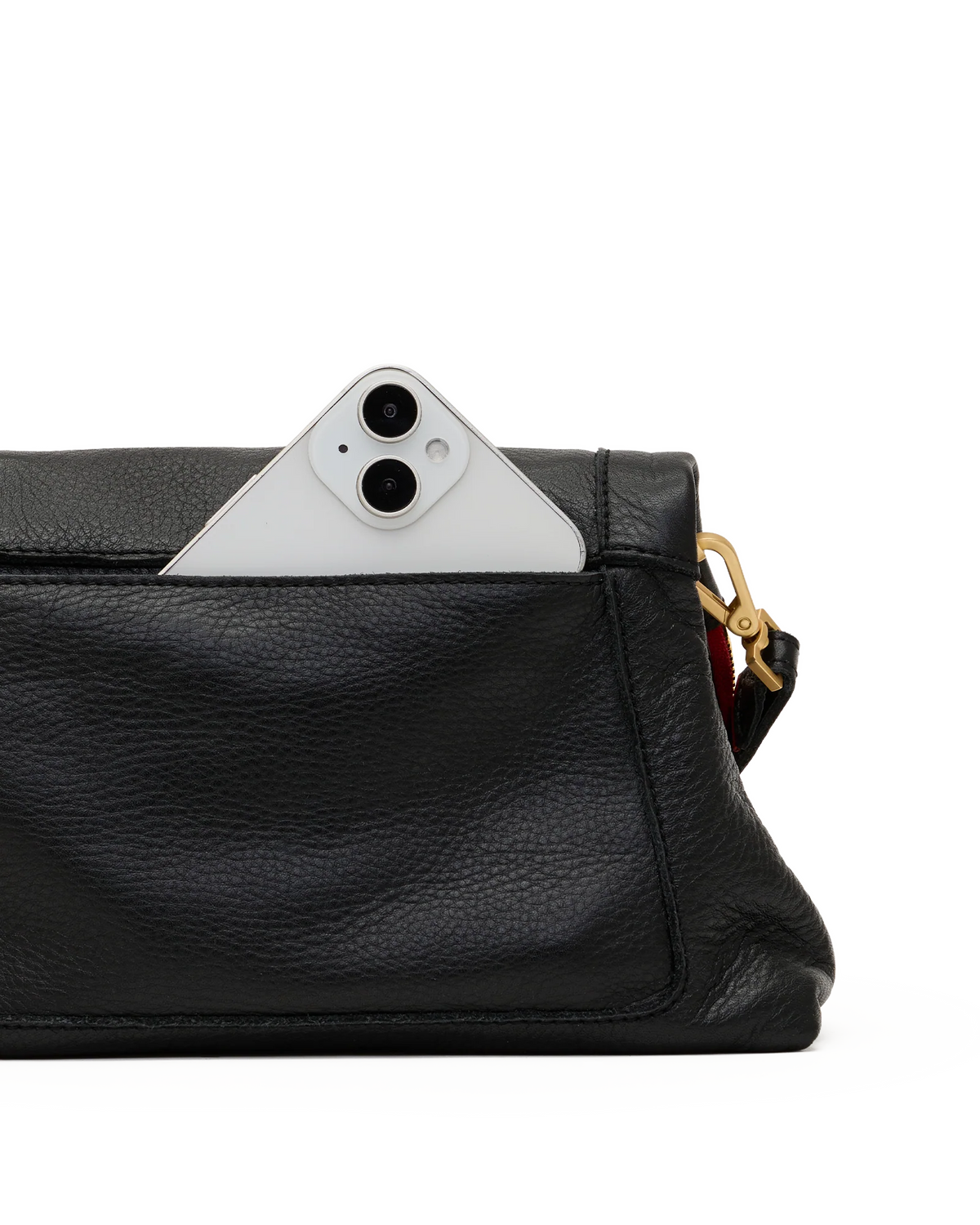 Hammitt Beverly Med - Black/Brushed Gold Red Zip