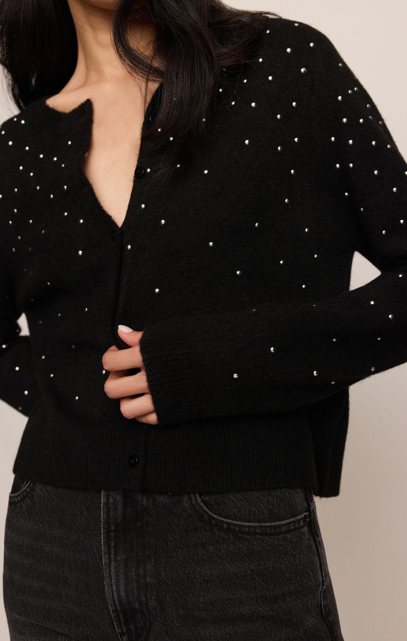Medina Studded Cardigan - Black
