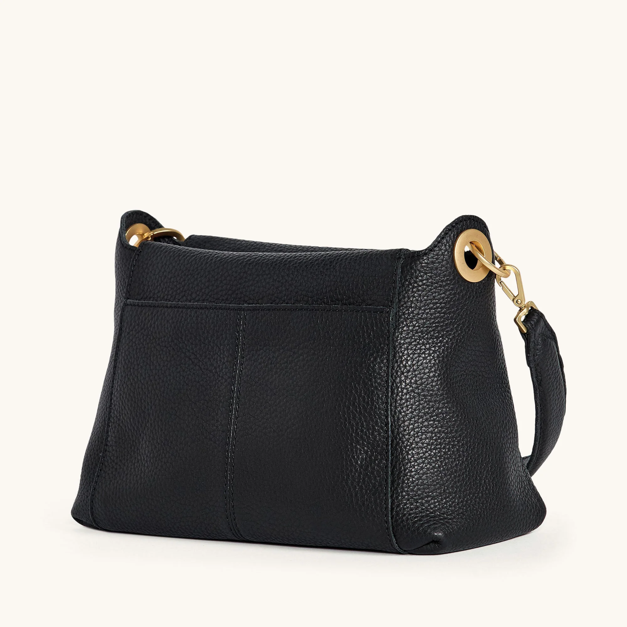 Hammitt Bryan Medium - Black/Brushed Gold Red Zip