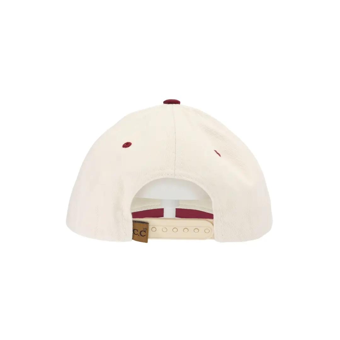 Bikinis and Martinis C.C Embroidered Trucker Hat - Maroon