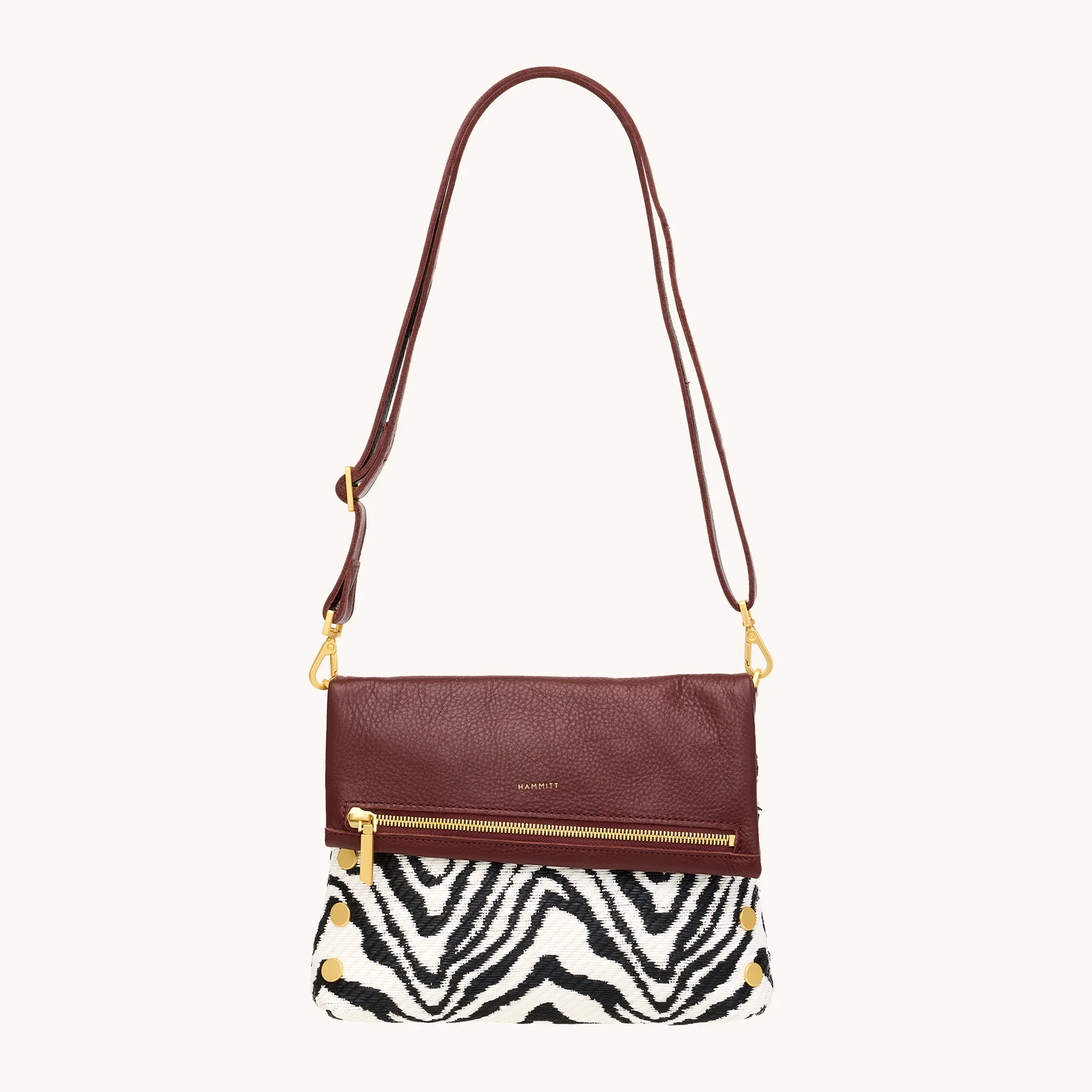 Hammitt VIP Med - Zebra/Brushed Gold