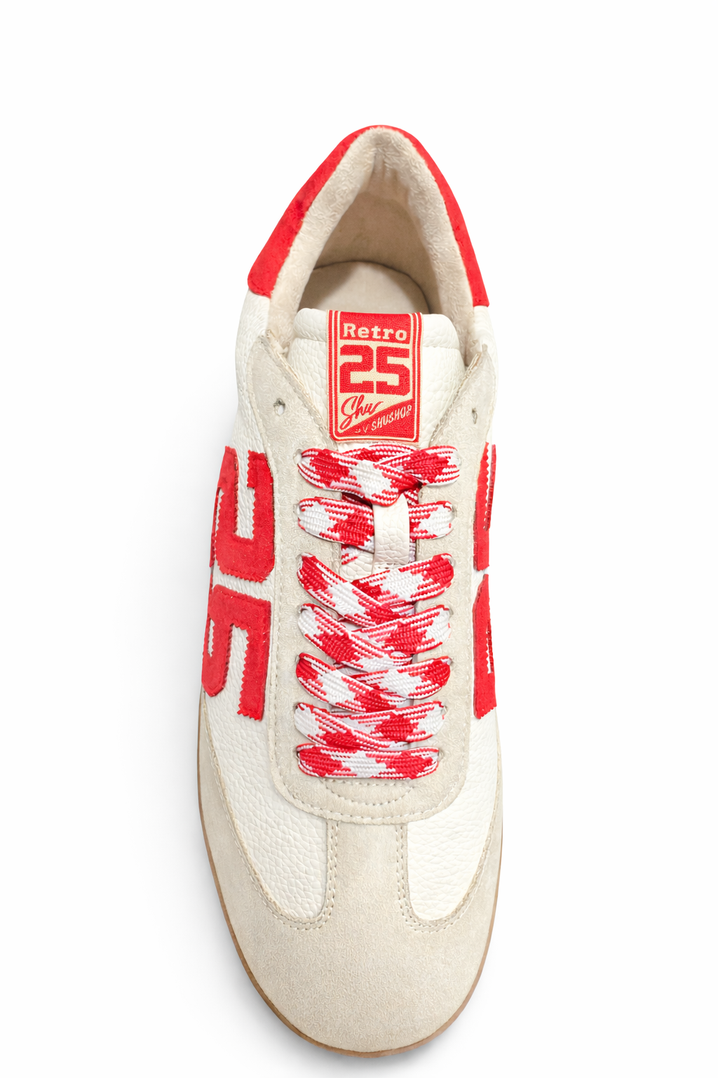 Retro 25 Lace Up Sneakers - Red/White
