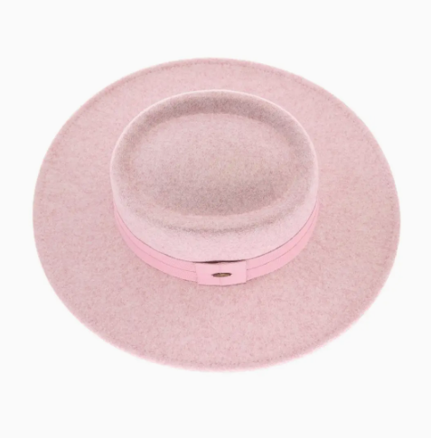 Wide Ribbon Band Vegan Fabric C.C Panama Hat