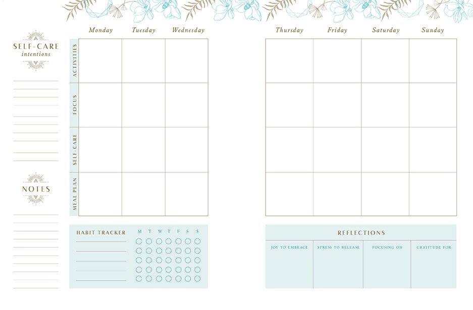 Self-Care 12-Month Undated Planner