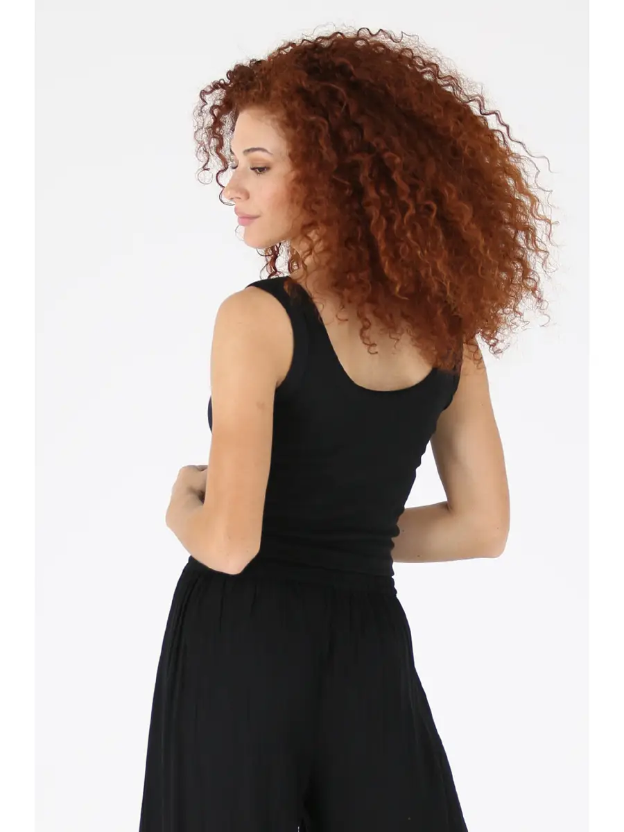 Rib Knit Scoop Neck Tank