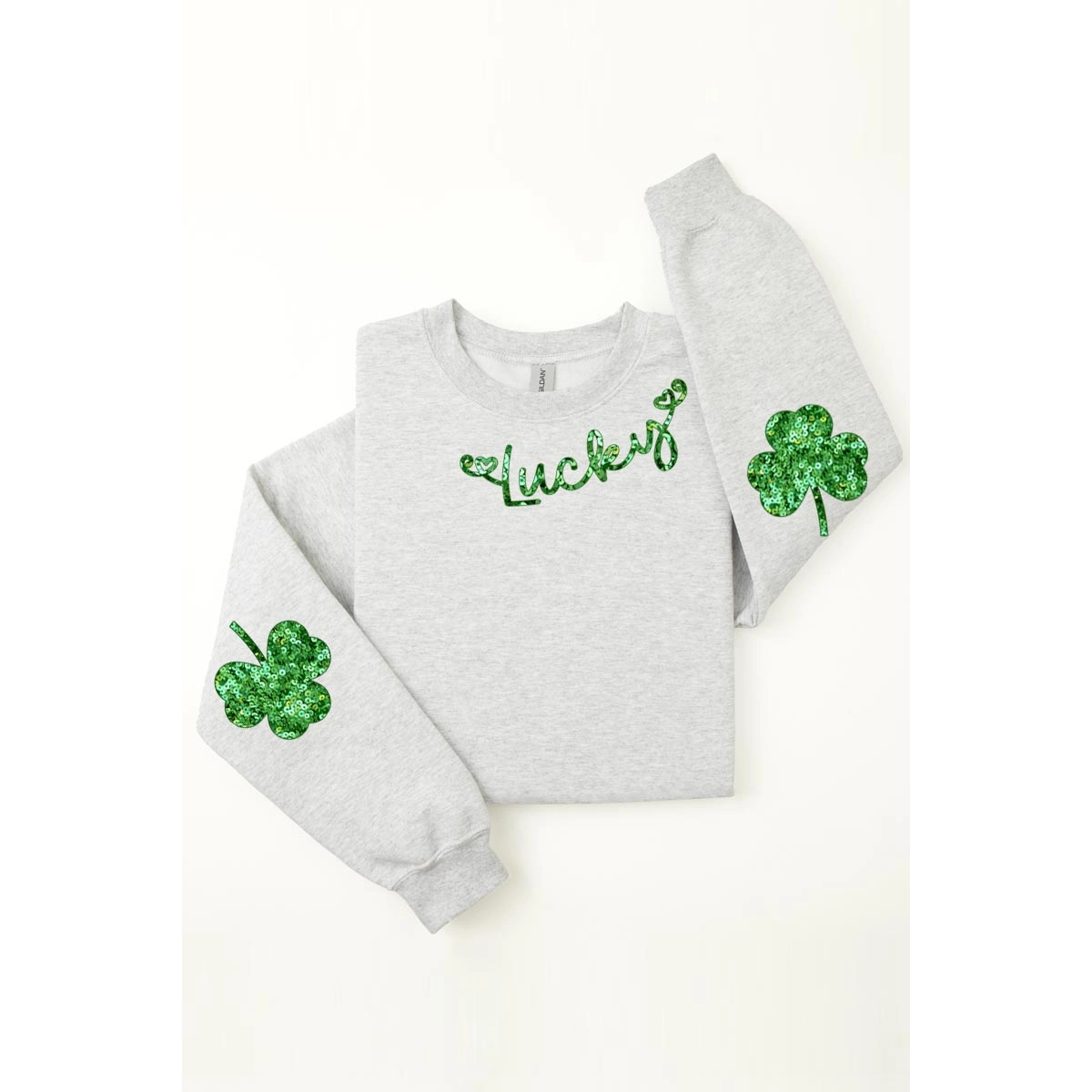 Saint Patrick Fleece Graphic Sweatshirt - Ash