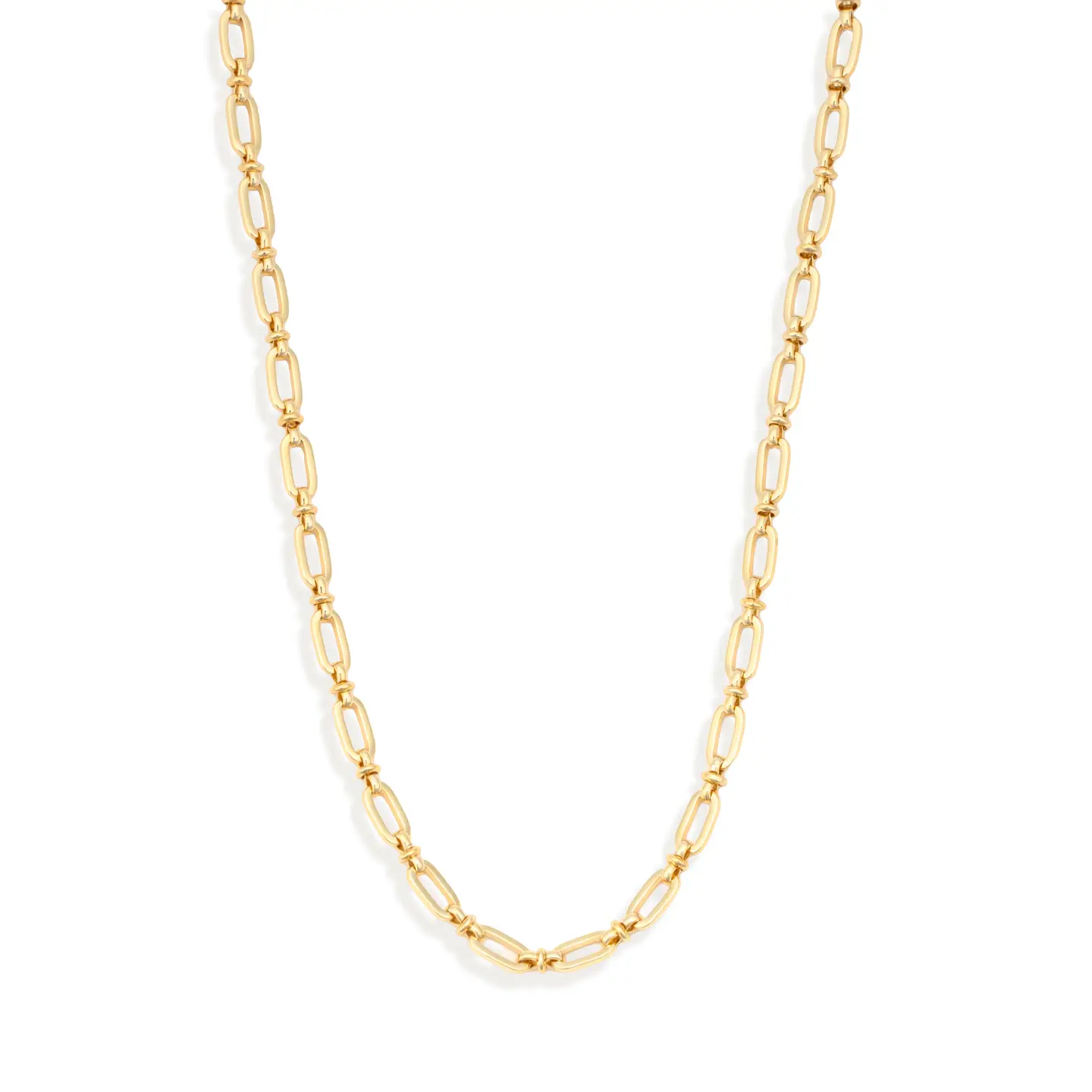 Gold Classic Paperclip Link Necklace Chain