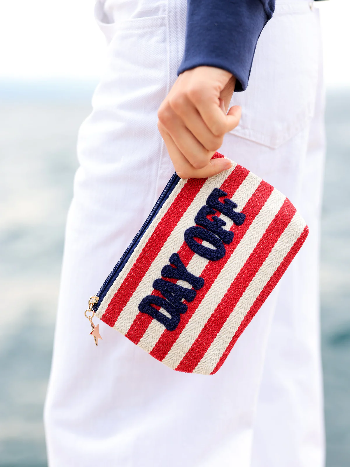Shiraleah Morgan "Day Off" Small Zip Pouch - Red