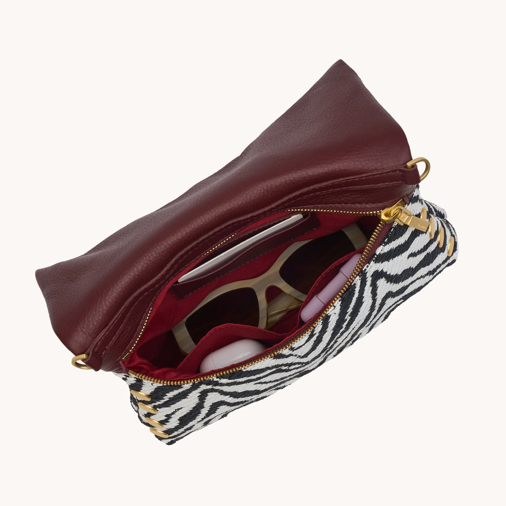 Hammitt VIP Med - Zebra/Brushed Gold