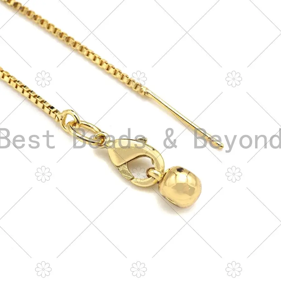 Box Bolo Chain Sliding Adjustable Bracelet - Gold
