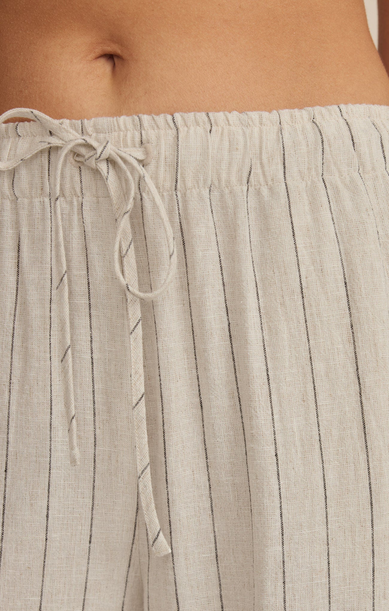 Henri Striped Wide Leg Pant - Linen
