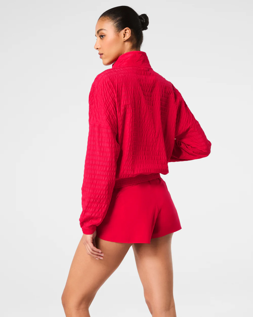 SPANX Get Moving Textured Half Zip