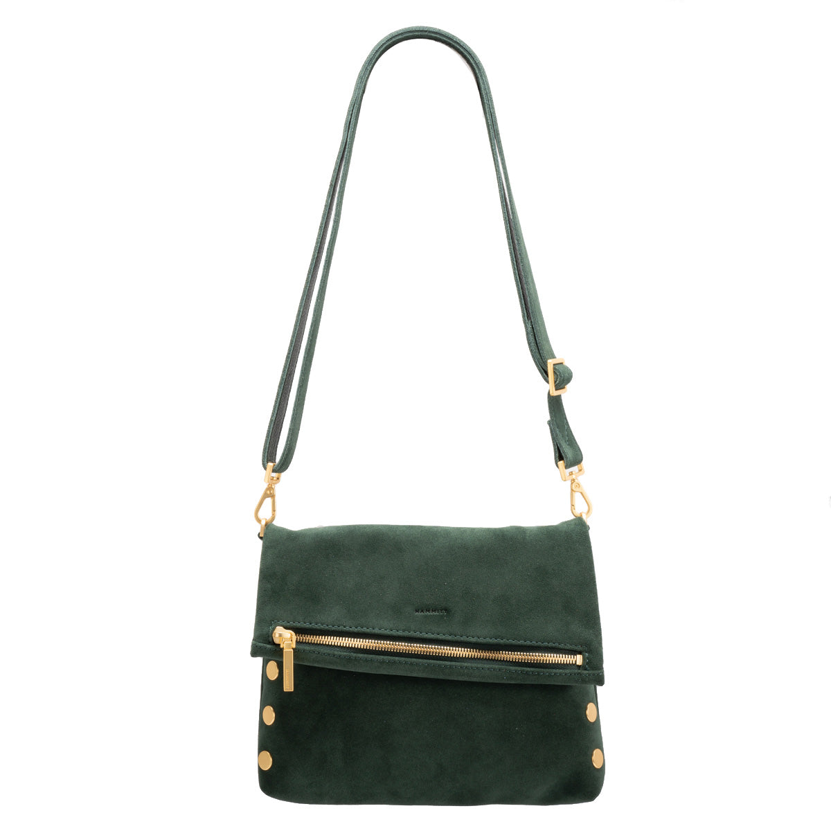 Hammitt VIP Medium - Green Room Suede/Brushed Gold