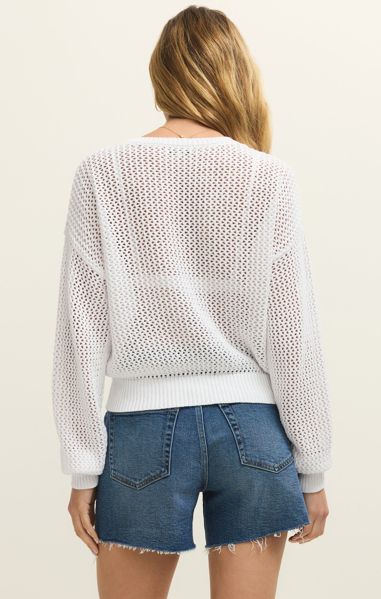Open Beach Sweater- White