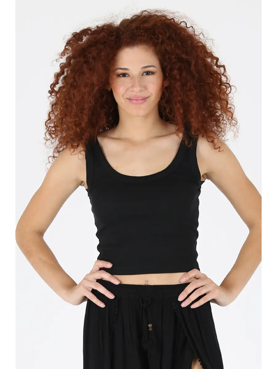 Rib Knit Scoop Neck Tank