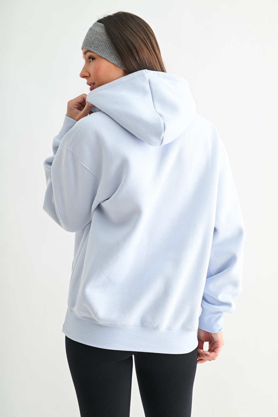 Cotton Blend Drop Shoulder Hoodie