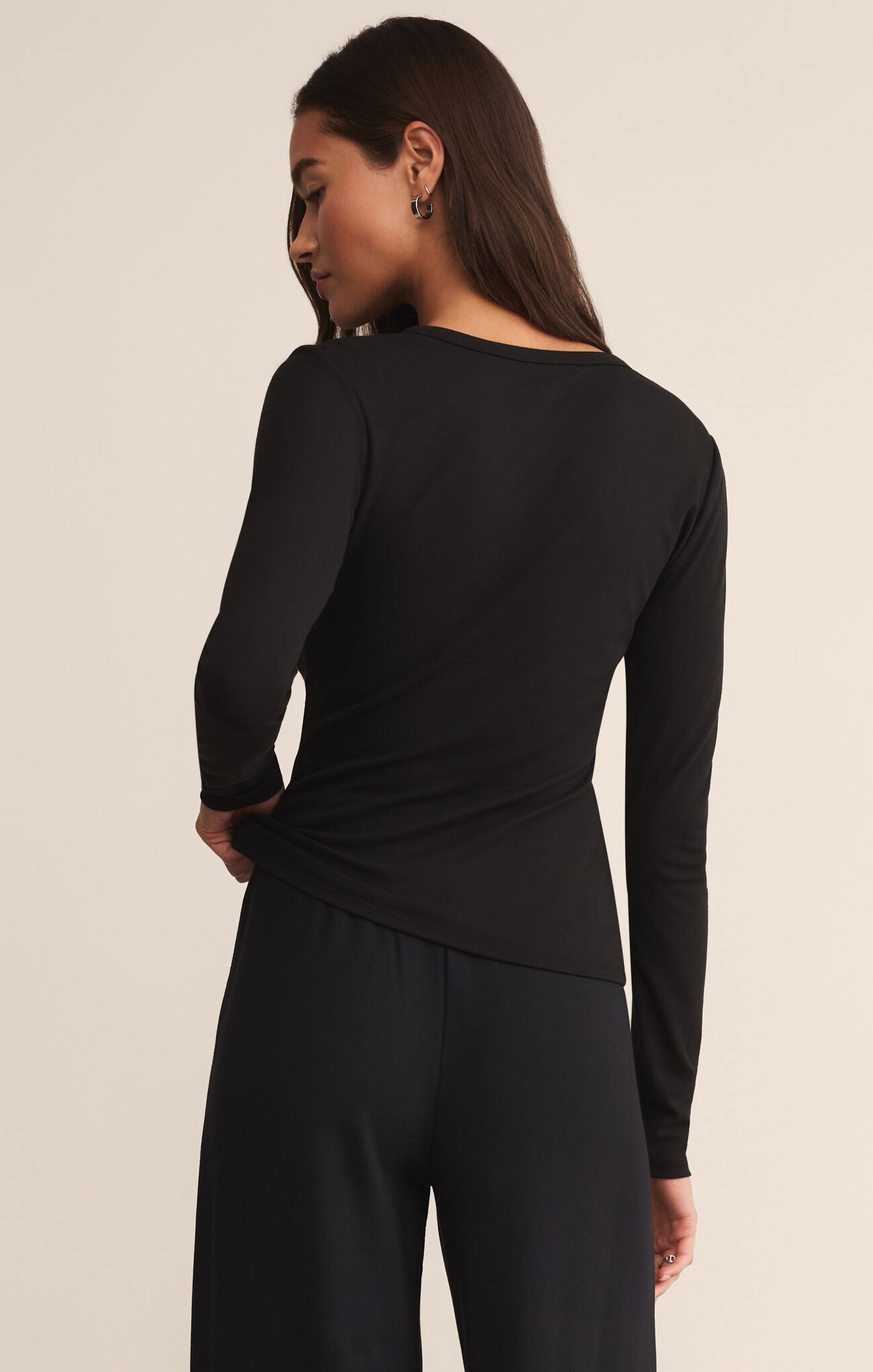 Second Skin Crew L/S - Black