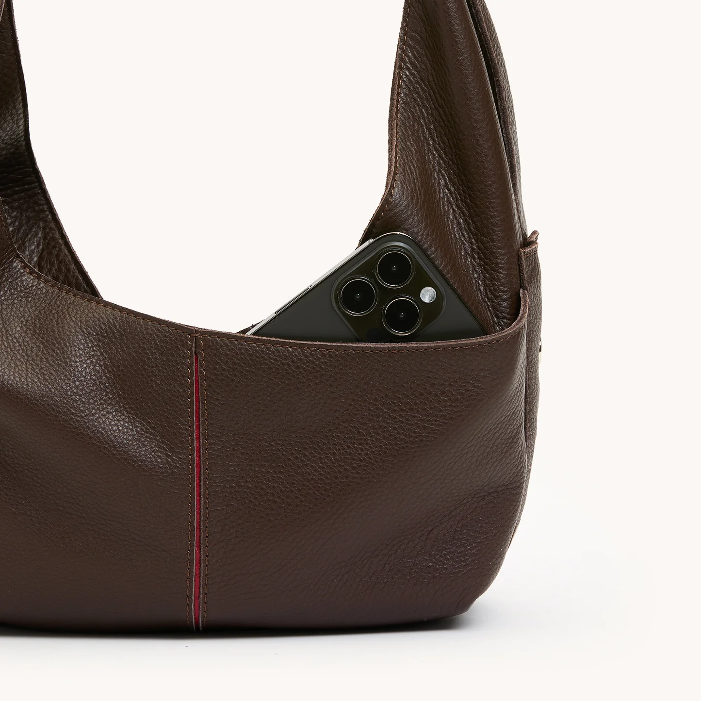 Hammitt Tom Zip Med - Espresso Pebble/Silver