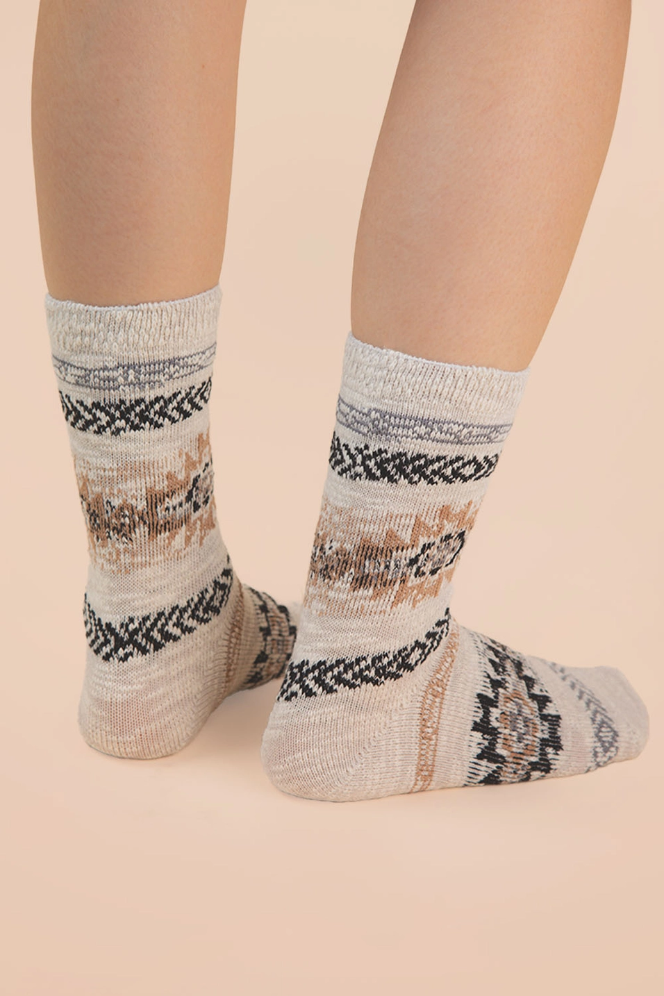 Aztec Graphic Cozy Crew Socks