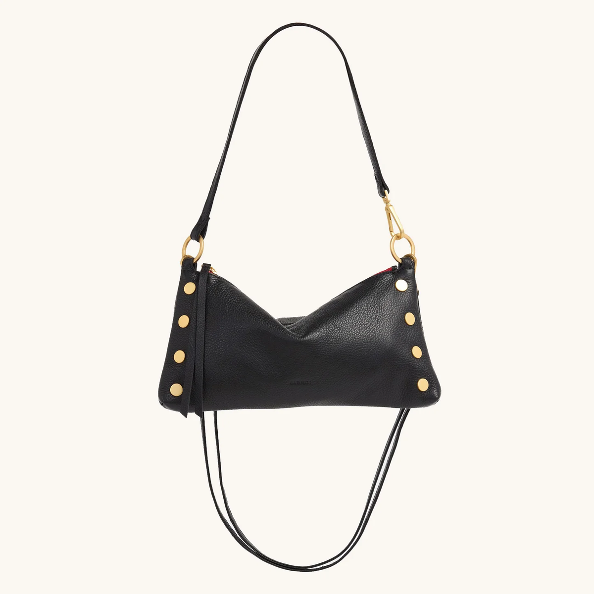 Hammitt Kyle - Black/Brushed Gold Red Zip