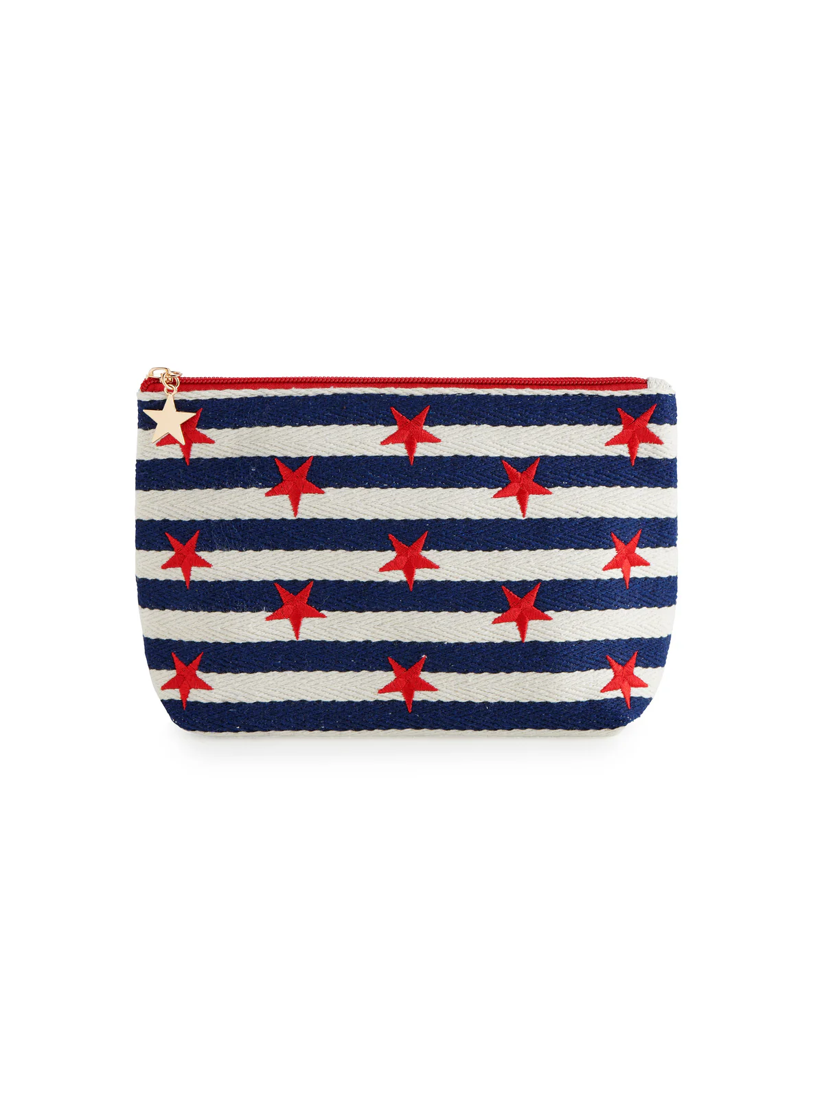 Shiraleah Morgan Stars Large Zip Pouch - Navy