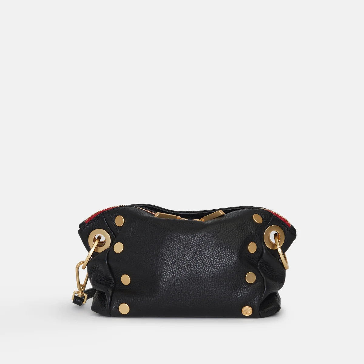 Hammitt Daniel Crossbody Clutch Sml - Black/Brushed Gold Red Zip